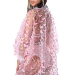 THE LUMI SHOP Fuzzy 3D Kimono- Pink Butterfly FUZZY 3D SETS