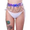 THE LUMi SHOP Violet Holographic Hoop Chain Belt