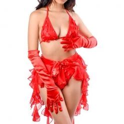 THE LUMI SHOP SUMMER 2022 3D FULL OUTFIT- Cherry Babe (Set+Skirt+Head Scarf+Gloves)