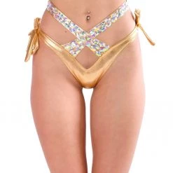 THE LUMI SHOP CARNIVAL BRAS & SETS Cross Your Heart Carnival Bottoms- Gold