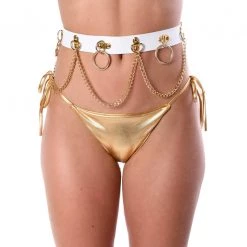 THE LUMI SHOP Opal (White) White/Gold Chain Hoop Belt