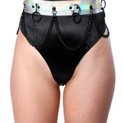 THE LUMI SHOP Belts Iridescent Vegan Leather Chain Belt