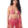 THE LUMI SHOP Rose Pink Rhinestone Set Sequin Sets