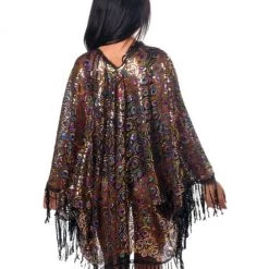 THE LUMI SHOP Sequin Tassel Kimono- Peacock SPRING 2022
