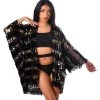 THE LUMI SHOP Disco Sequin Kimono- Black