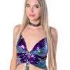 THE LUMI SHOP Electric Purple Butterfly Sequin Top SUMMER 2022