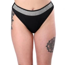 THE LUMI SHOP Black Rhinestone Bottoms