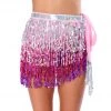 THE LUMI SHOP Holographic Sequin Skirt- Pink Dreams Sequin Skirts