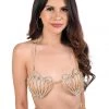 THE LUMI SHOP Gold Mermaid Rhinestone Top SUMMER 2022