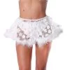 THE LUMI SHOP White Fuzzy 3D Floral Skirt