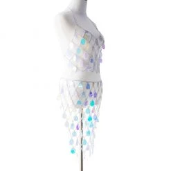 THE LUMi SHOP Sequin Sets Goddess Crystal Tears Set (Top + Skirt)