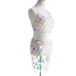 THE LUMi SHOP Sequin Sets Goddess Crystal Tears Set (Top + Skirt)