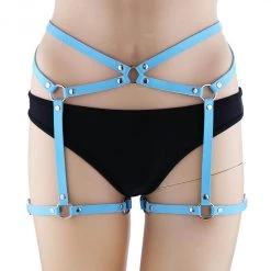 THE LUMi SHOP HARNESSES & CHAINS Ocean Blue Leg Harness