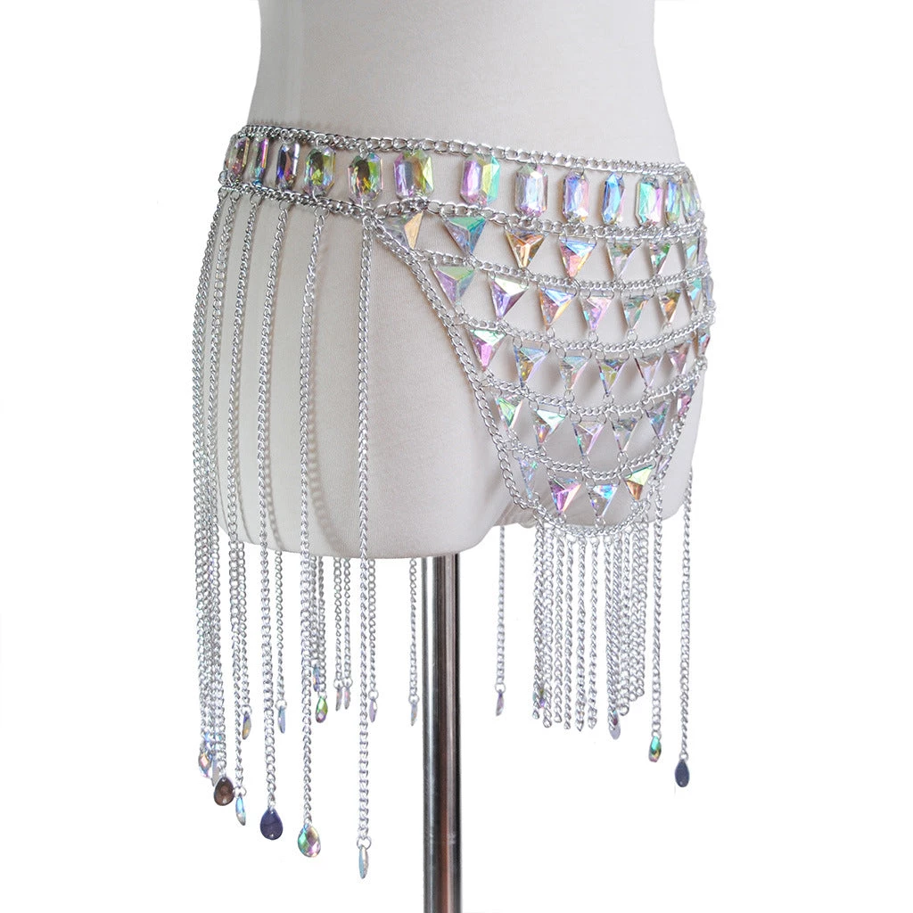 THE LUMi SHOP Silver Crystal Rhinestone Skirt 7 THE LUMi SHOP Silver Crystal Rhinestone Skirt