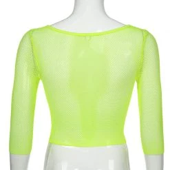 THE LUMi SHOP Tops Street-Neon Green/Pink Mesh Top