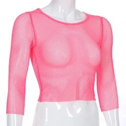THE LUMi SHOP Tops Street-Neon Green/Pink Mesh Top