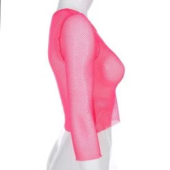 THE LUMi SHOP Tops Street-Neon Green/Pink Mesh Top