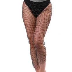 THE LUMI SHOP SPRING 2022 Fishnet Pants Set- Black Rhinestone