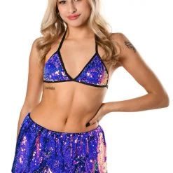 THE LUMi SHOP Gypsy Fuchsia Sequin Set (Bra + Skirt) Sequin Sets