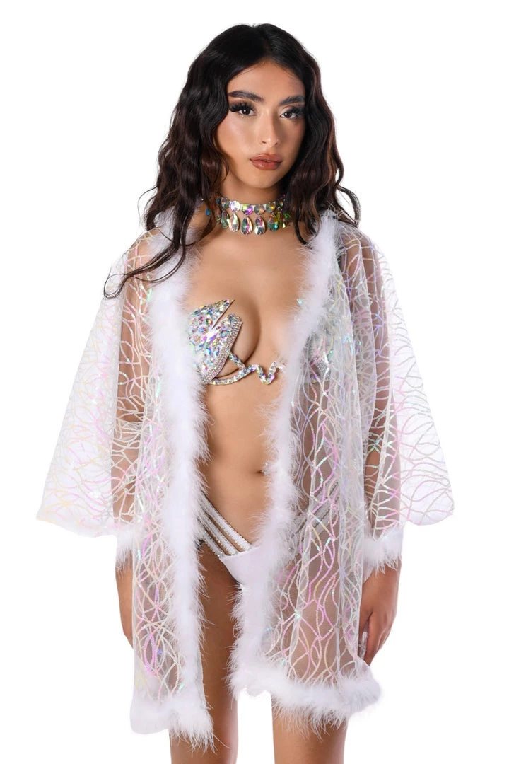 THE LUMI SHOP SUMMER 2022 Fuzzy Sequin Kimono- Ice Pixie 6 THE LUMI SHOP SUMMER 2022 Fuzzy Sequin Kimono- Ice Pixie