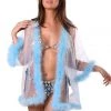 THE LUMI SHOP SPRING 2022 Fuzzy Kimono- Baby Blue Stars