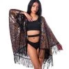 THE LUMI SHOP Sequin Tassel Kimono- Peacock SPRING 2022