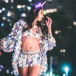 THE LUMi SHOP Sequin Skirts Pastel Meadow Mini Sequin Skirt