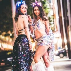 THE LUMi SHOP Pastel Meadow Sequin Halter Top Sequin Tops