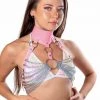 THE LUMI SHOP Miss Pink Harness Chain Top Tops