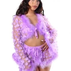 THE LUMI SHOP Lilac Blossom Fuzzy 3D Set