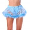 THE LUMI SHOP Blue Daisy Fuzzy 3D Skirt
