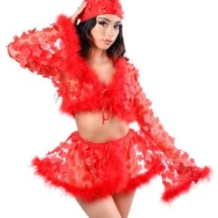 THE LUMI SHOP Cherry Blossom Fuzzy 3D Top