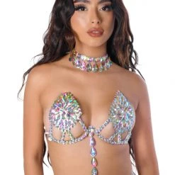 THE LUMI SHOP Iridescent Fantasy Carnival Bra Top