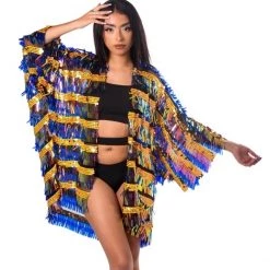 THE LUMI SHOP Sequin Kimono- Toucan