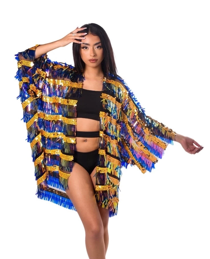 THE LUMI SHOP Sequin Kimono- Toucan 3 THE LUMI SHOP Sequin Kimono- Toucan