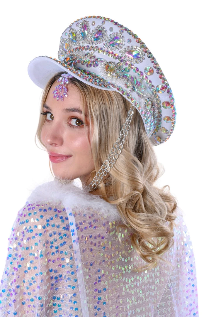 THE LUMI SHOP Festival Hats Iridescent Gem Rhinestone Festival Hat 6 THE LUMI SHOP Festival Hats Iridescent Gem Rhinestone Festival Hat