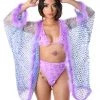 THE LUMI SHOP Fuzzy Sequin Kimono- Violet Daze SUMMER 2022