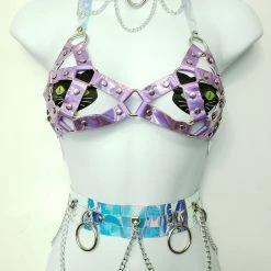 THE LUMi SHOP Hoop Chain Chocker In Baby Purple Hologram JEWELRY