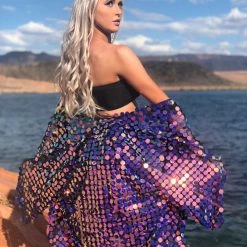 THE LUMi SHOP Disco Sequin Kimono- Electric Purple Signature Sequin Kimonos