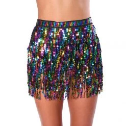 THE LUMI SHOP Sequin Skirts Holographic Sequin Skirt- Rainbow Pride
