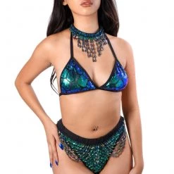 THE LUMI SHOP FULL OUTFIT - Emerald (Top+Bottom+Kimono+Necklace) 11 THE LUMI SHOP FULL OUTFIT - Emerald (Top+Bottom+Kimono+Necklace)