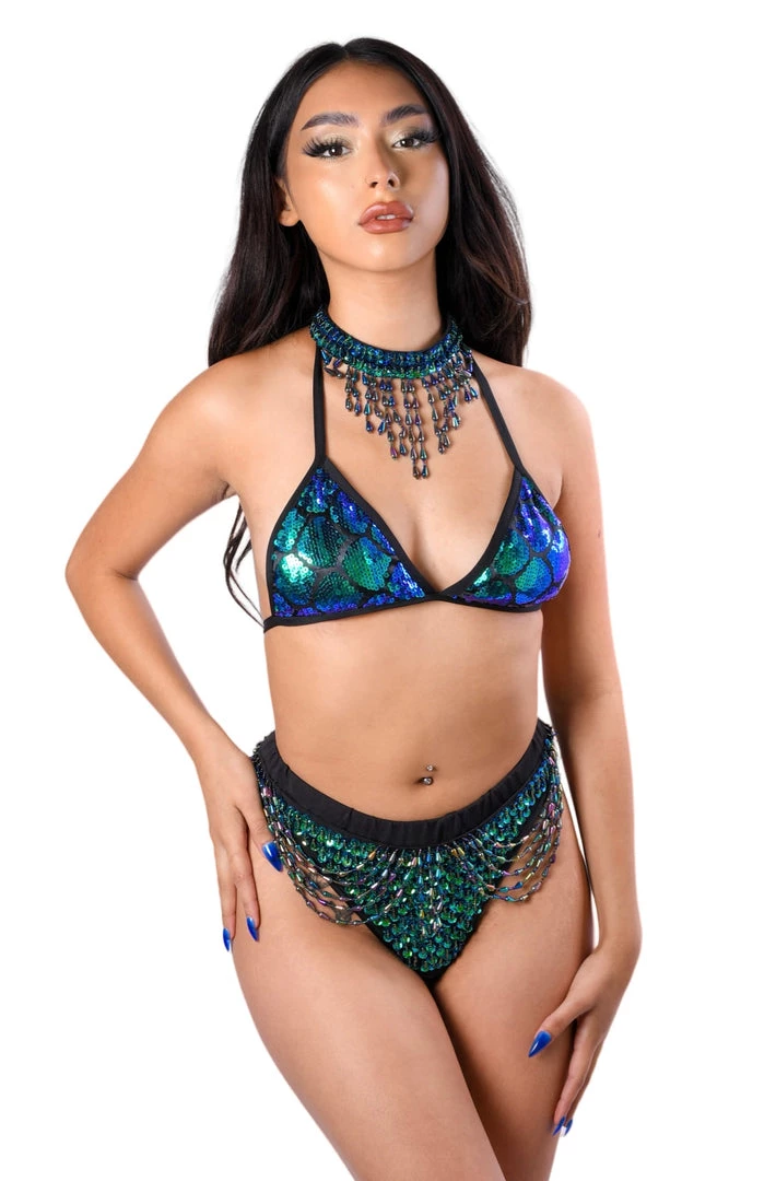 THE LUMI SHOP FULL OUTFIT - Emerald (Top+Bottom+Kimono+Necklace) 7 THE LUMI SHOP FULL OUTFIT - Emerald (Top+Bottom+Kimono+Necklace)