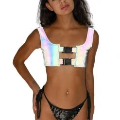 THE LUMI SHOP Tops Light Reflective Buckle Top