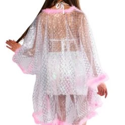 THE LUMI SHOP Fuzzy Sequin Kimono- Ice Cream Signature Sequin Kimonos