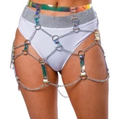 THE LUMI SHOP Iridescent Techno Harness Set Sequin Sets