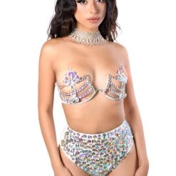 THE LUMI SHOP Crystal Swan Carnival Bra Top SUMMER 2022