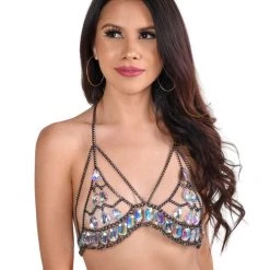 THE LUMI SHOP Diamond Babe Rhinestone Top SUMMER 2022