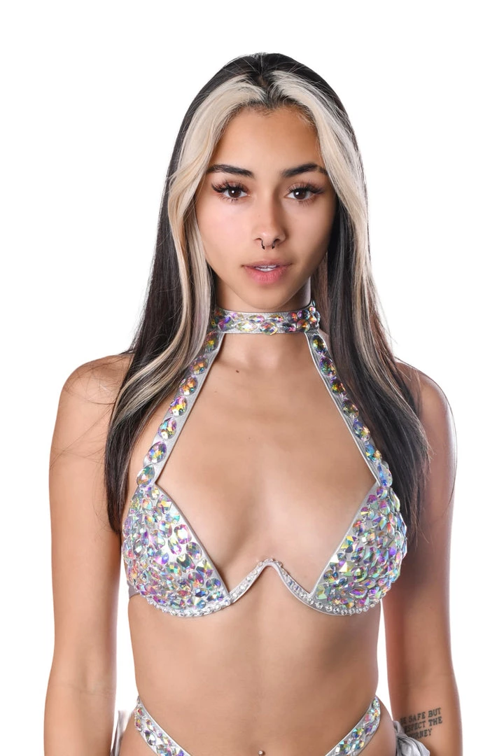 THE LUMI SHOP CARNIVAL BRAS & SETS Disco Silver Carnival Bra Top 3 THE LUMI SHOP CARNIVAL BRAS & SETS Disco Silver Carnival Bra Top