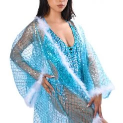 THE LUMI SHOP FULL OUTFIT- Crystal Blue (Bodysuit+Kimono) FULL OUTFITS