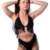 THE LUMi SHOP HAND-STITCHED Hand Stitched Cheeky Sequin Set - Midnight